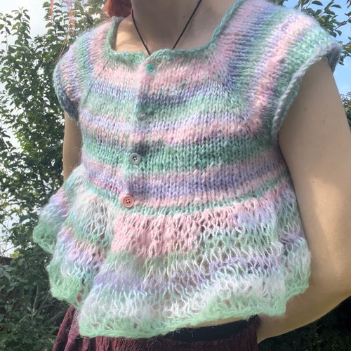 Hand Knit Babydoll Top
