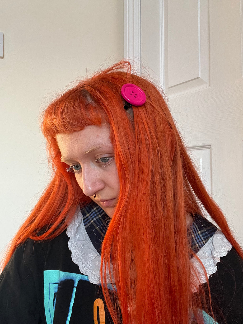Button Hair Clip
