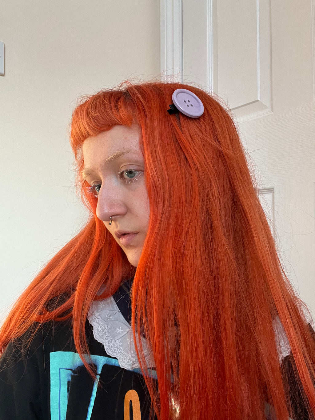 Button Hair Clip