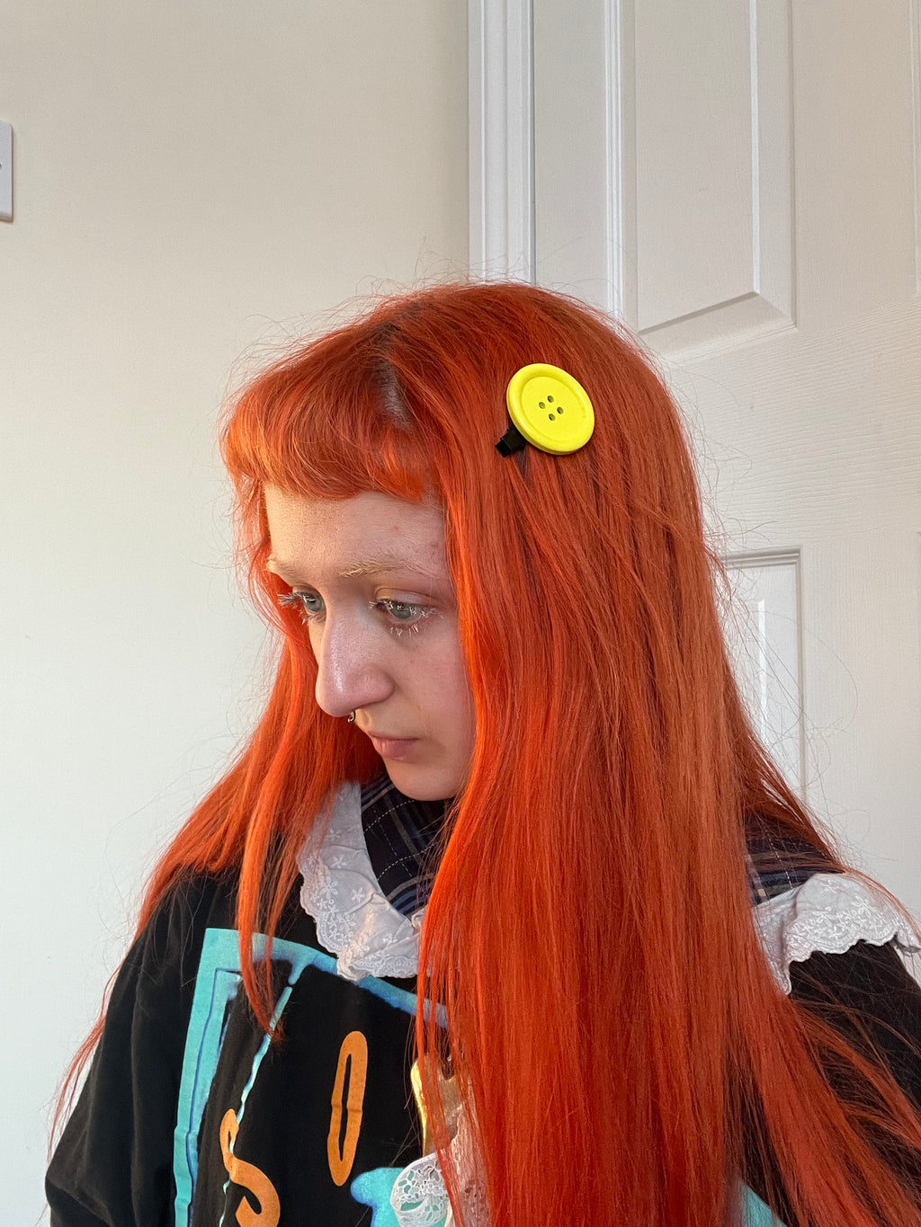 Button Hair Clip