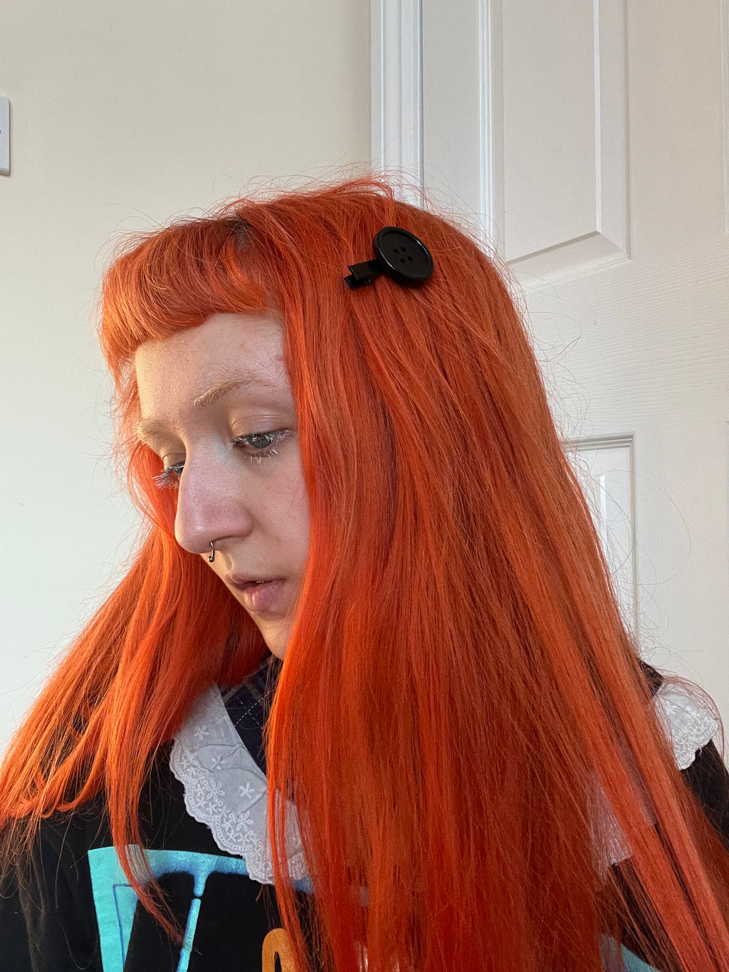 Button Hair Clip