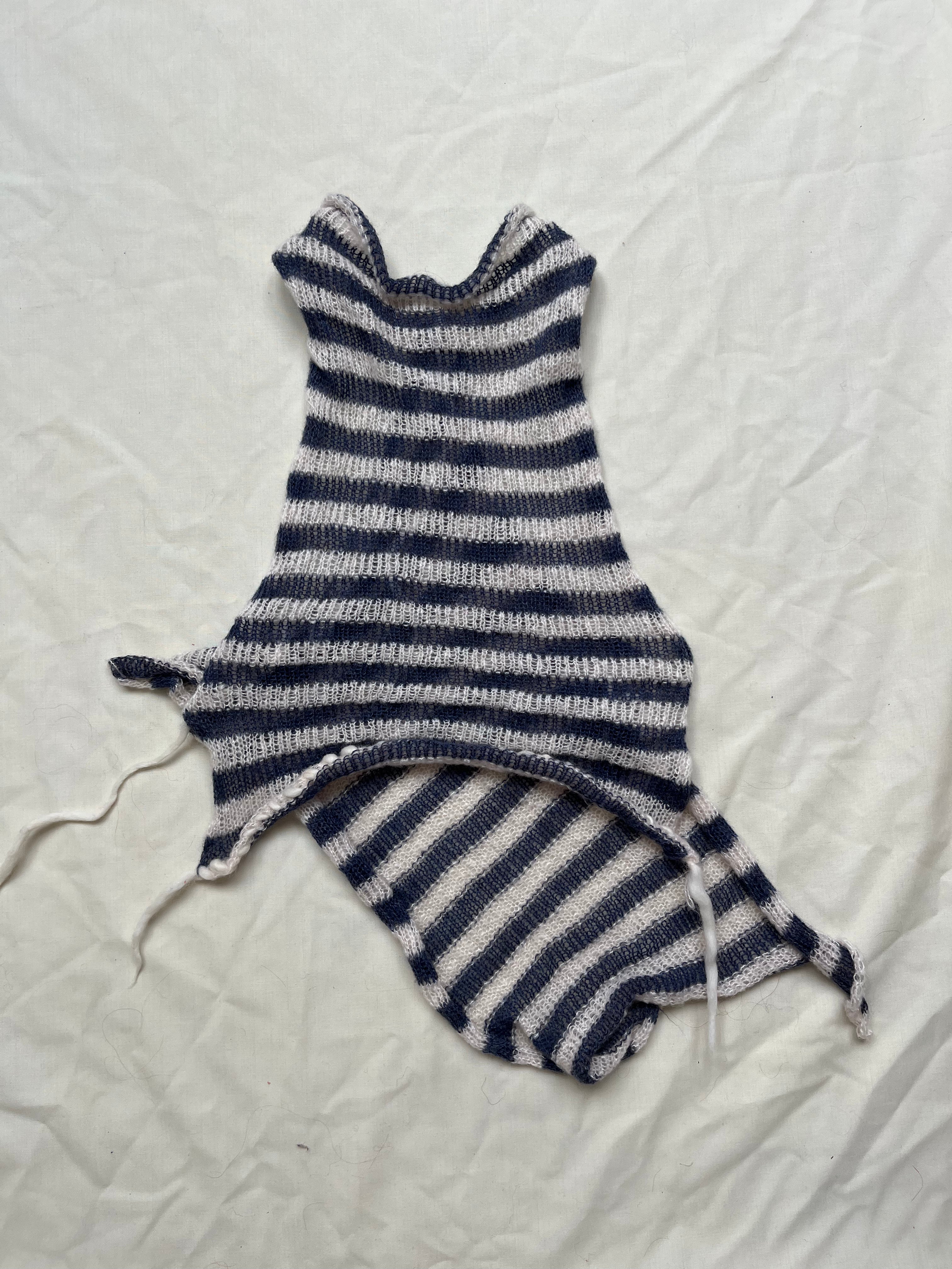 Asymmetrical Stripey Vest